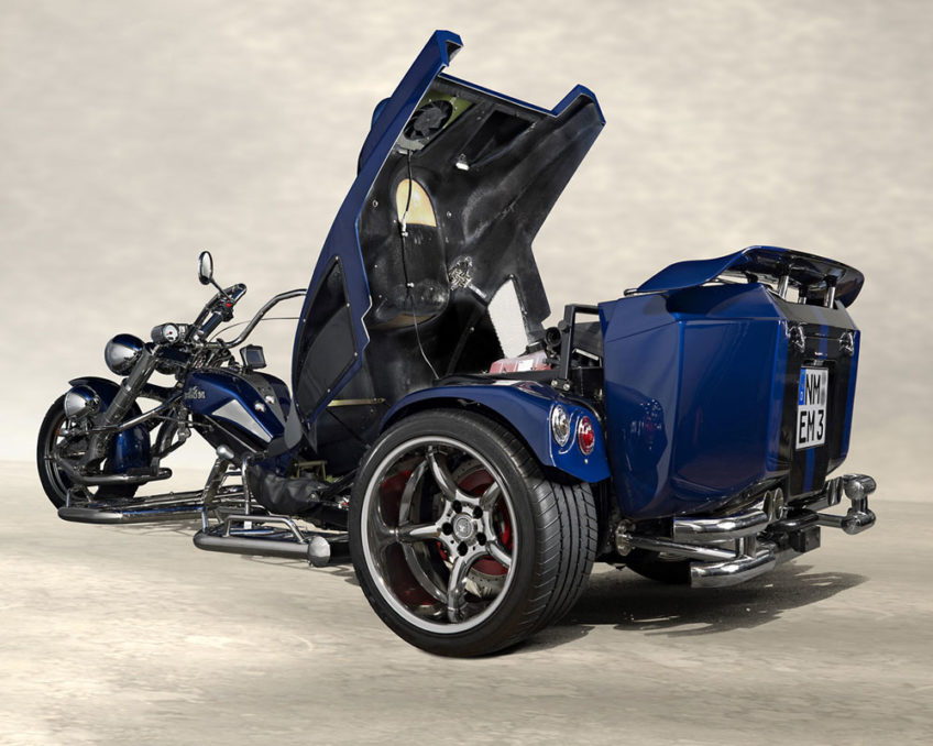 Mustang trike ouvert arrière bleu